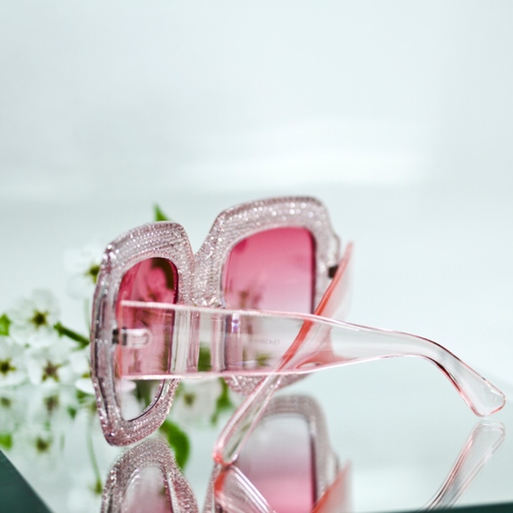 "Morning Princees" Rhinestones Frame Pink Lenses - Picture 5 of 8